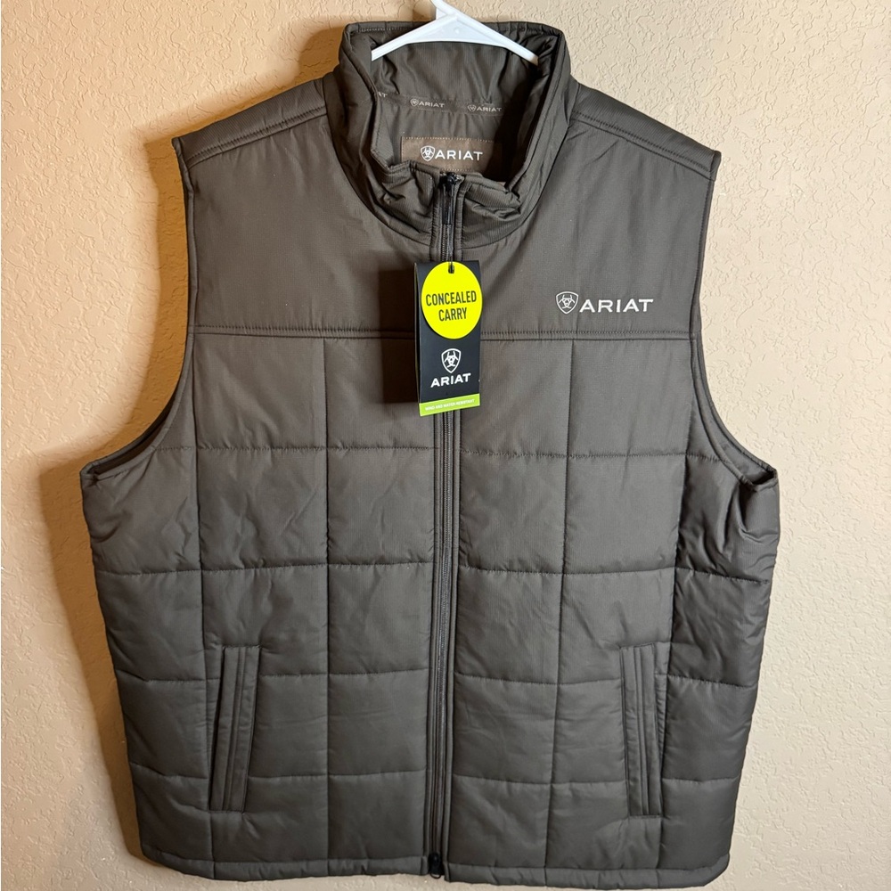 Ariat Dark Brown Quilted Vest